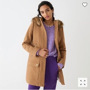 NWT J. Crew Chateau Parka in Italian Stadium Cloth